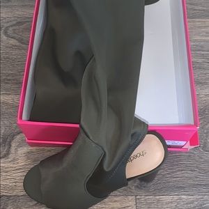 Over The Knee Peep Toe Heel Boot